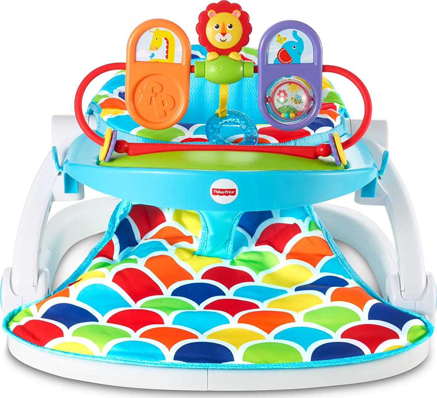 Fisher-Price Deluxe Sit-Me-Up Floor Seat with Toy-Tray Happy Hills